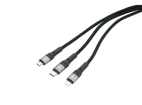 TROIKA Schnellladekabel TROIKA DREIZACK PRO bedrucken
