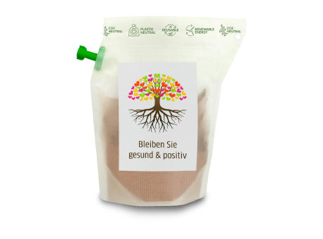 Geschenkartikel / Präsentartikel: Tee-Brühbeutel, Bleiben Sie Gesund & positiv, Tasty Berry, wiederverwendbar Werbeartikel