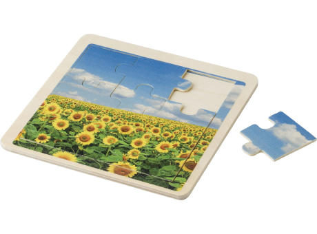 Neunteiliges Puzzle aus Holz Alvaro Werbeartikel