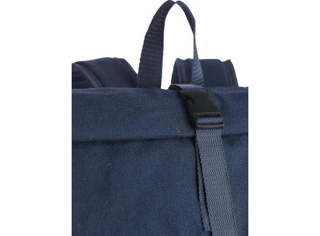 Rolltop-Rucksack Thaddeus aus recyceltem Poly-Baumwollgewebe (330 g/m2) bedrucken