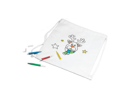 Product image GLENCOE. Weihnachtlicher Turnbeutel zum bemalen bedrucken