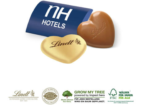LINDT HERZ, 20 g IM WERBEBRIEFCHEN Werbeartikel