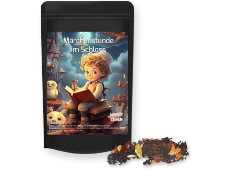 Product image Weihnachts Schwarztee, ca. 20g, Standbeutel Mini schwarz Werbeartikel