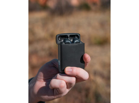 Skywave Solar-Kopfhörer aus RCS recyceltem Kunststoff Werbeartikel