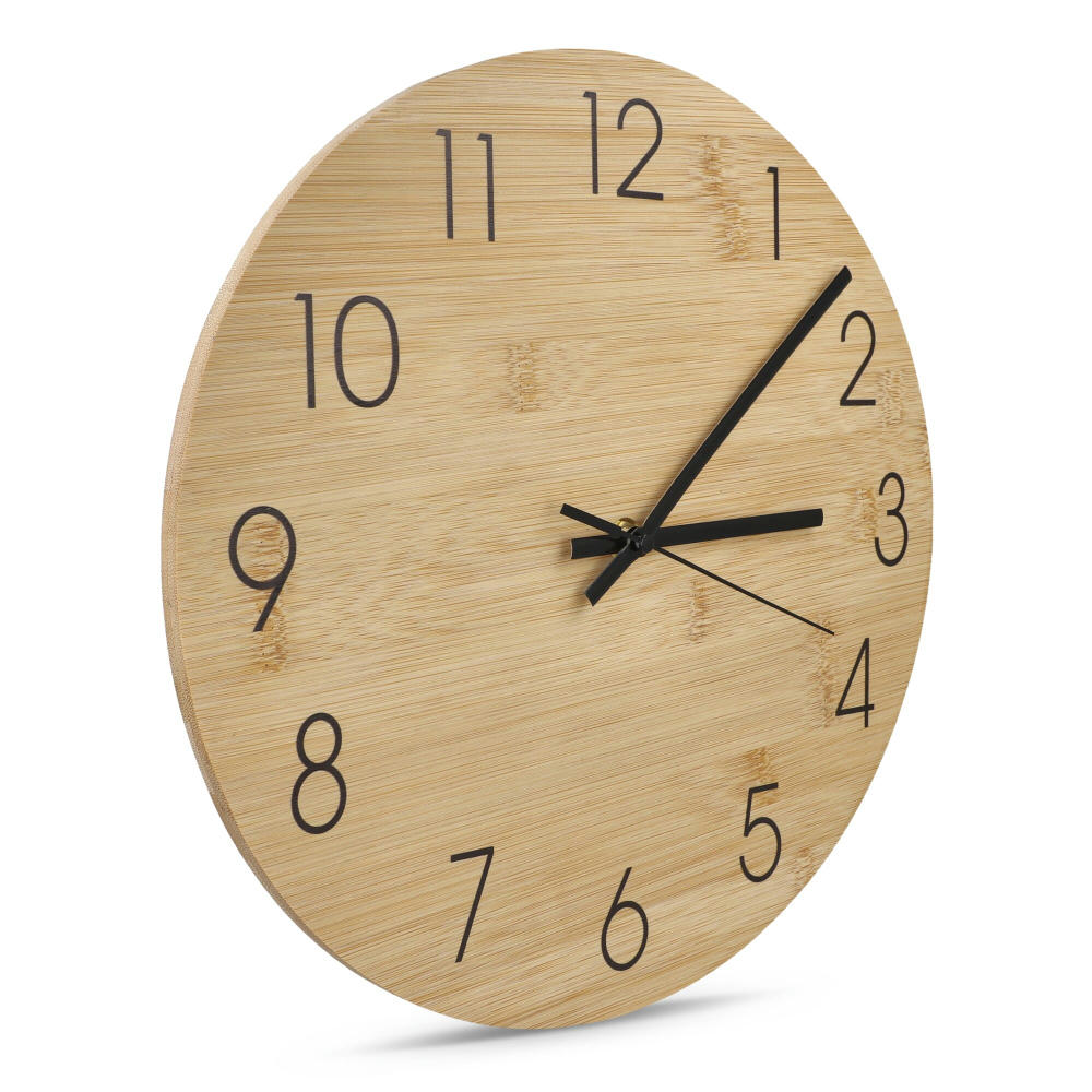 Wanduhr Bambus Werbeartikel