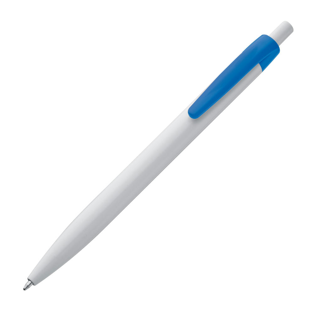 Product image Kunststoffkugelschreiber mit farbigem Clip Werbeartikel
