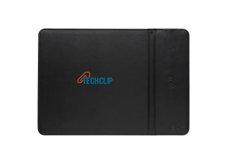 Swiss Peak RCS recyceltes 10W Wireless-Charging PU Mauspad Werbeartikel