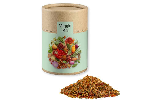 Gewürzmischung Mediterraner Veggie Mix, ca. 50g, Kraftpapierdose Midi Werbeartikel