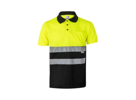 VL CUPID LARGE. Zweifarbiges Poloshirt im Bird-Eye-Design (160g/m²) mit kurzen Ärmeln, aus Polyester (100%) bedrucken