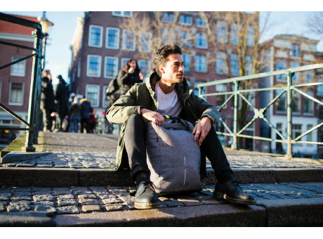 Urban schnitthemmender Anti-Diebstahl-Rucksack bedrucken