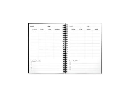 STARTER KIT INFINITE PLANNER A5. Set bestehend aus einem "Infinity Tagebuch", Reinigungsset, Marker und Markerhalter bedrucken