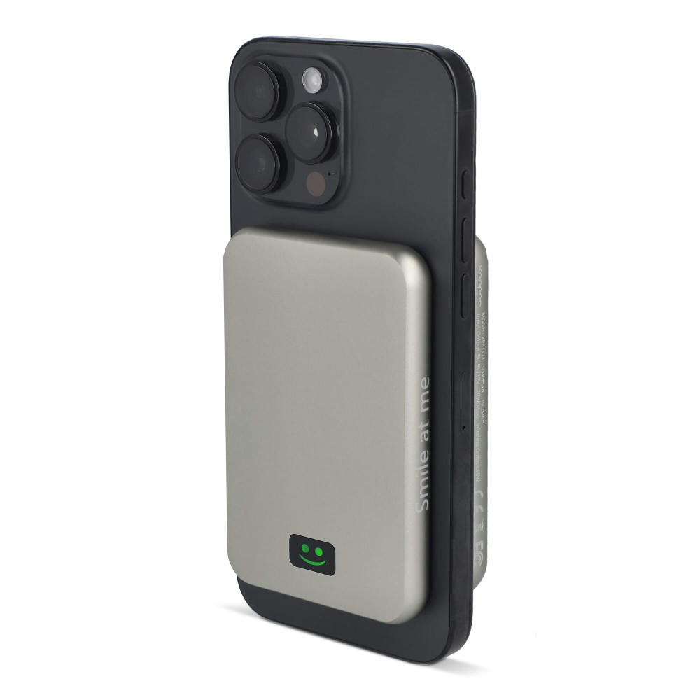 Xoopar Smile Wireless Mirror Powerbank Kompatibel mit MagSafe 5000 mAh Werbeartikel