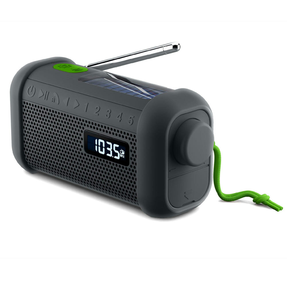 Product image MH-08 | Muse Radio, Bluetooth-Lautsprecher mit Solar- und Öffnungsmechanismen Werbeartikel