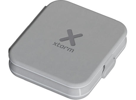 Xtorm XWF21 15 W Faltbares Kabelloses 2-in-1-Reise-Ladegerät Werbeartikel