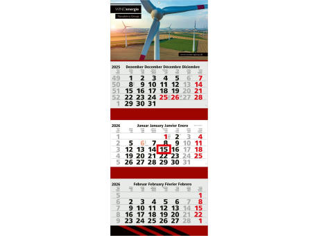 Product image 3-Monatskalender Maxi 3 Post Bestseller (Mehrblock) Werbeartikel