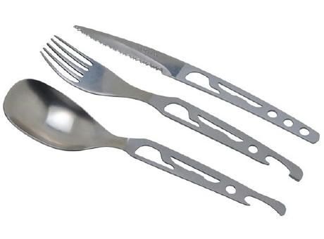 Besteckset 'Basecamp', mit einer Tasche aus Neopren Werbeartikel