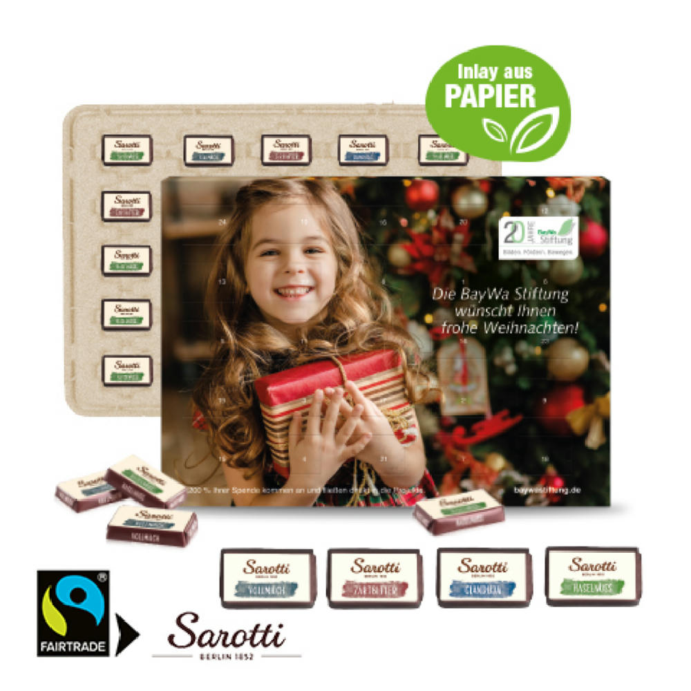 Wand-Adventskalender Sarotti "Business Exklusiv", Inlay aus Papier Werbeartikel