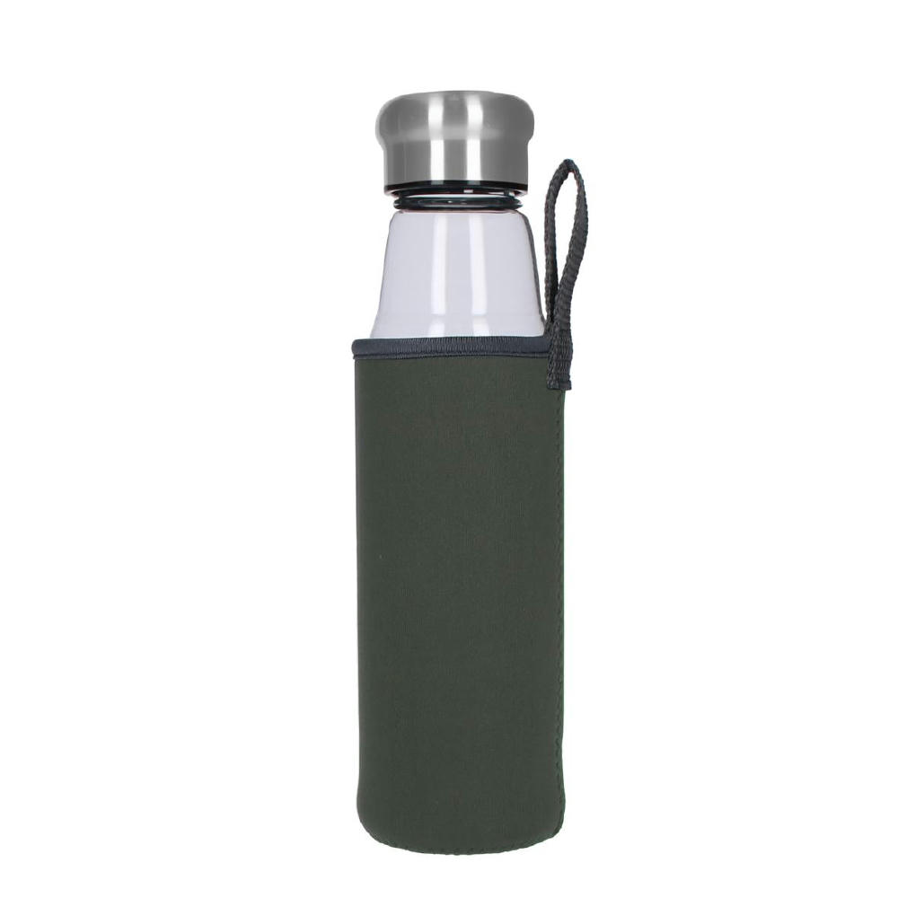 Glasflasche mit Hülle "Flavour" 0,5 l Werbeartikel