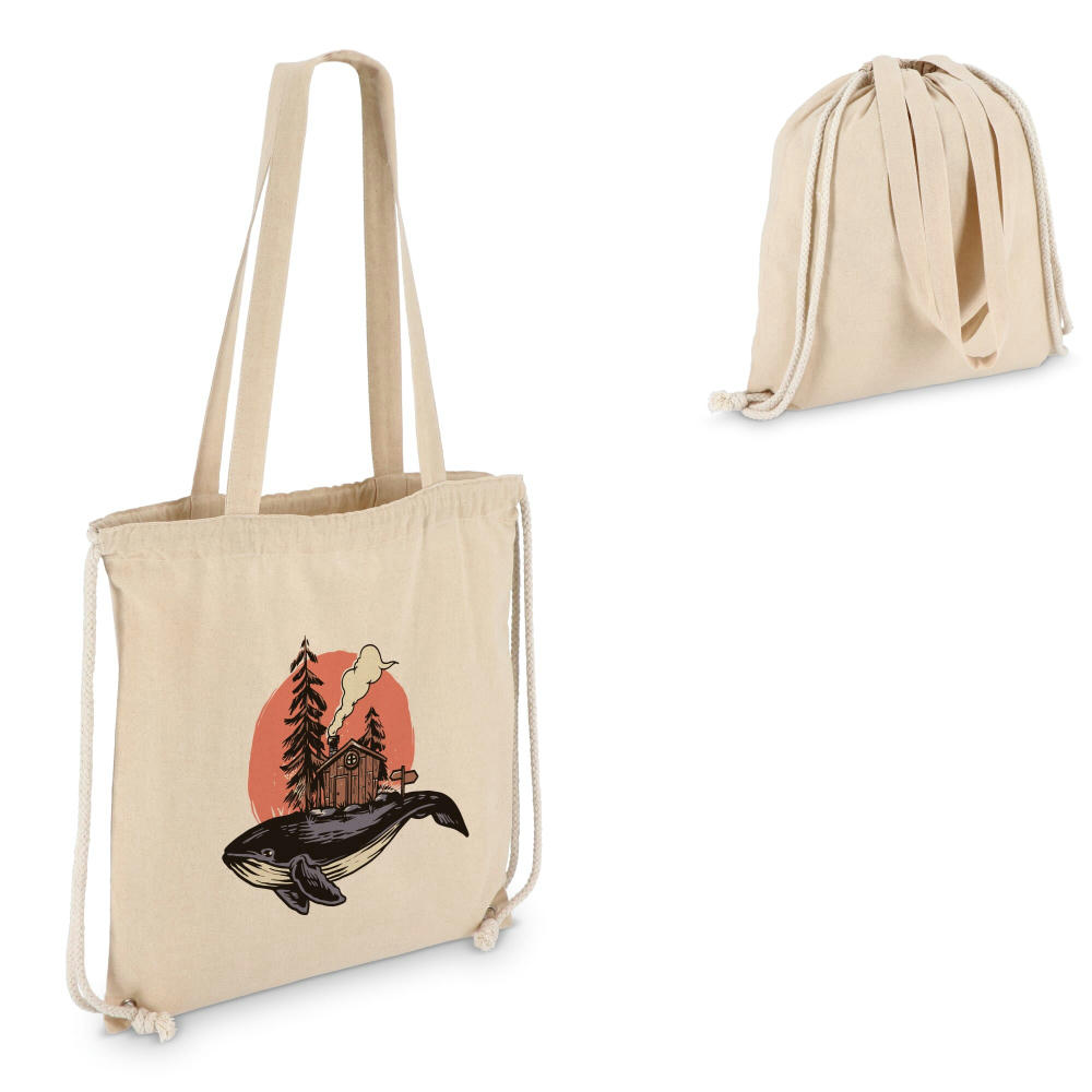 Product image Baumwoll-Tragetasche mit Kordelzug OEKO-TEX® 38 x 42cm 140g/m² Werbeartikel