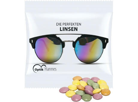 Bunte Schokolinsen, ca. 7g, Mini-Tüte Werbeartikel