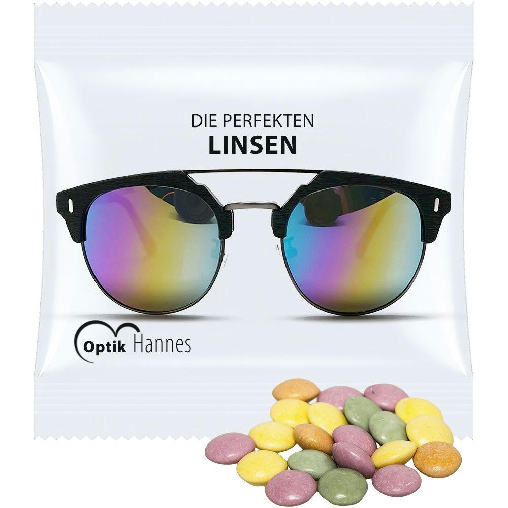 Product image Bunte Schokolinsen, ca. 7g, Mini-Tüte Werbeartikel
