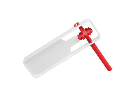 Grundfarbe weiß, Griff rot