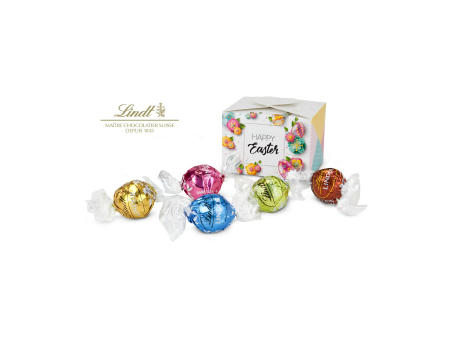 Geschenkartikel / Präsentartikel: Lindt Osterfreude - mit 5 Lindt Lindorkugeln, auch in individueller Pralinenschachtel bedrucken