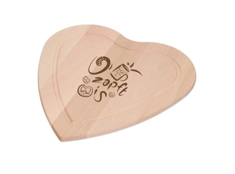 Schneidbrett "Woody" Herz Werbeartikel