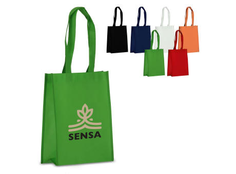 Product image R-PET Tragetasche aus laminiertem Non Woven 24 x 11 x 30cm 105g/m² bedrucken