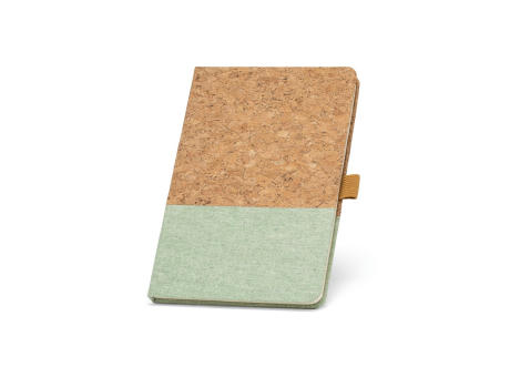 Product image KLEE. A5 Notizbuch aus Kork und Leinen mit linierten Blättern Werbeartikel