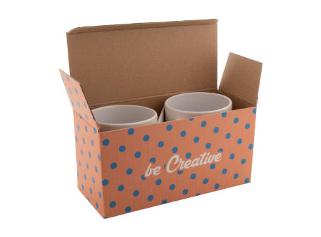 Individuelle Doppel-Tassenbox CreaBox Mug Double bedrucken