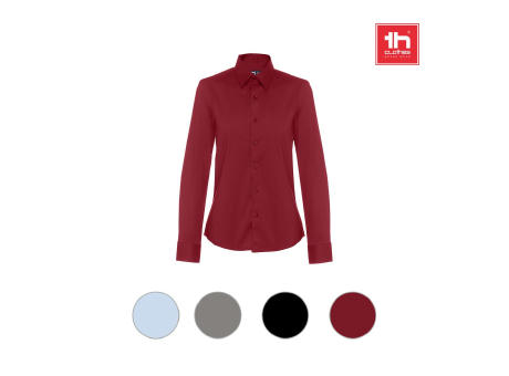 THC PARIS WOMEN. Langärmeliges Popeline-Hemd für Damen Werbeartikel