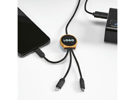 Asimov Ladekabel rPET 5 in 1 bedrucken