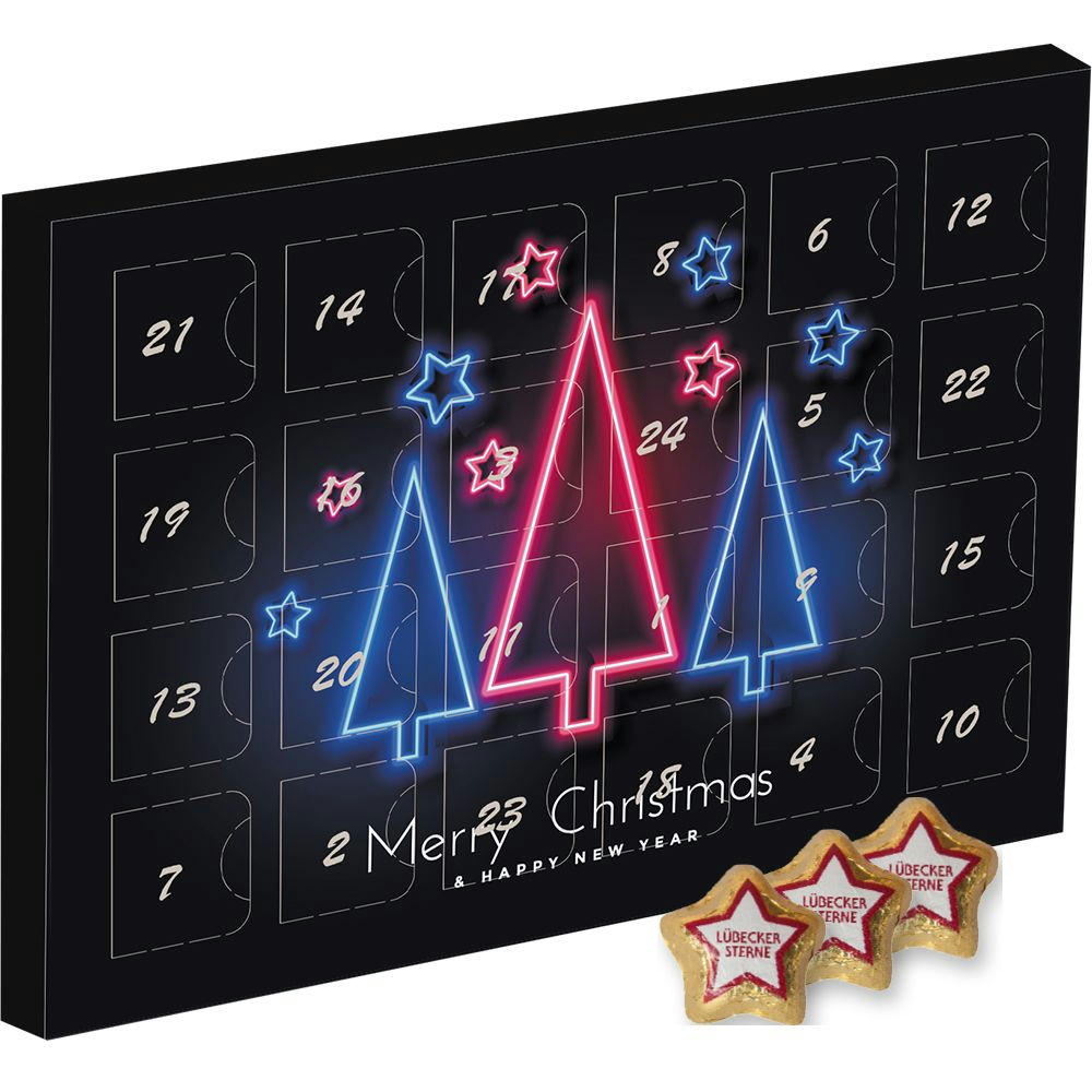 Product image Lübecker Marzipansterne, ca. 300g, Adventskalender Midi Werbeartikel