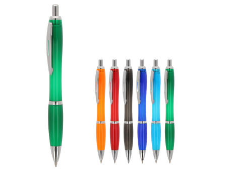 Kugelschreiber Hawaii transparent Ocean Bound Plastic Werbeartikel