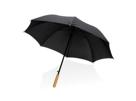 23" Impact AWARE™ RPET 190T Auto-Open Bambus-Schirm Werbeartikel