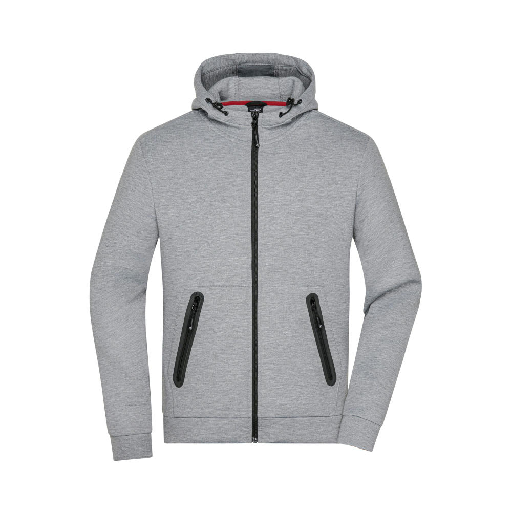 Product image Men's Hooded Jacket - Kapuzenjacke mit modischen Details in Melange-Optik Werbeartikel