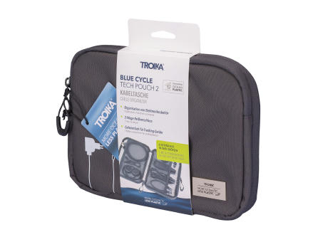 Product image TROIKA Kabeltasche BLUE CYCLE TECH POUCH 2 bedrucken