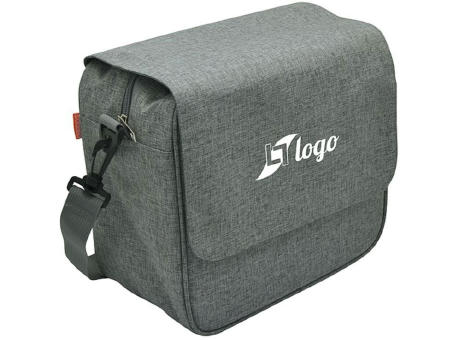 Isotherme Bento-Lunchbag 'Hakone', aus RPET, grau meliert Werbeartikel