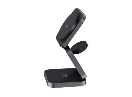 Terra faltbares 3-in-1 15W Charger aus RCS rec. Aluminium Werbeartikel