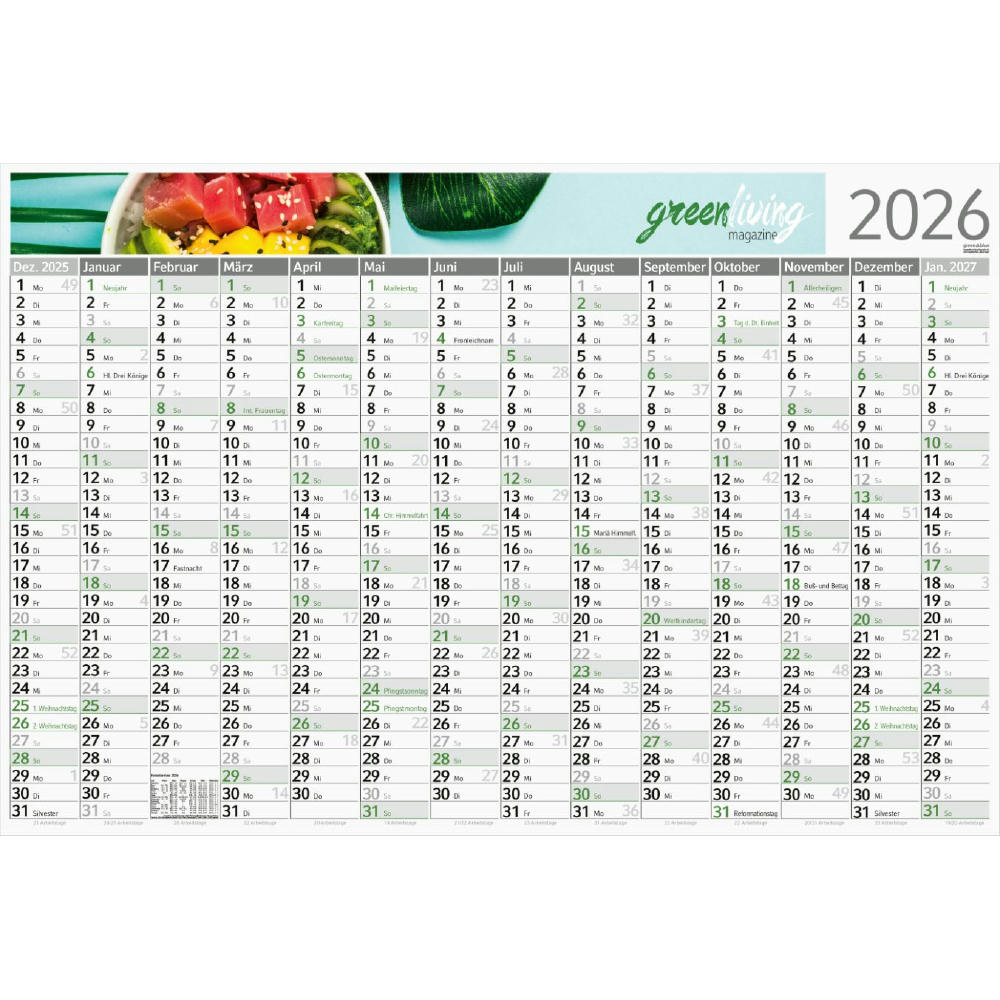 Product image Wandplaner Horizont Recycling Werbeartikel