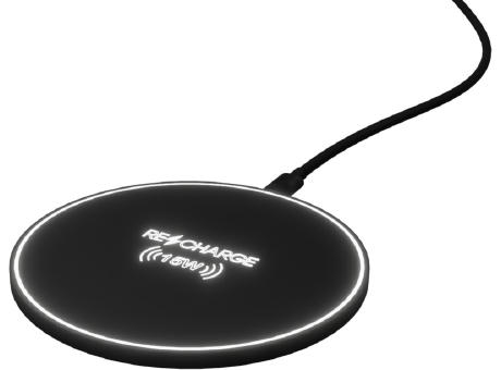 Product image SCX.design W2115 W kabelloses Ladepad mit Leuchtlogo Werbeartikel