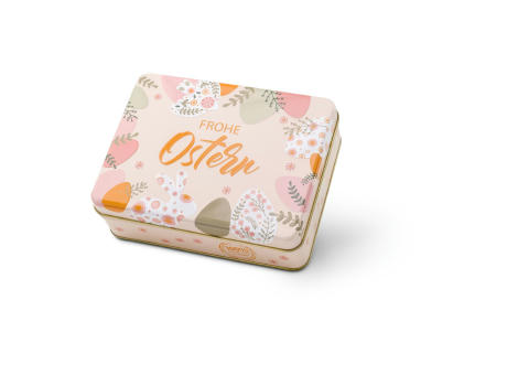 Geschenkartikel / Präsentartikel: Frohe Ostern - Pralinendose mit 125 g Werbeartikel