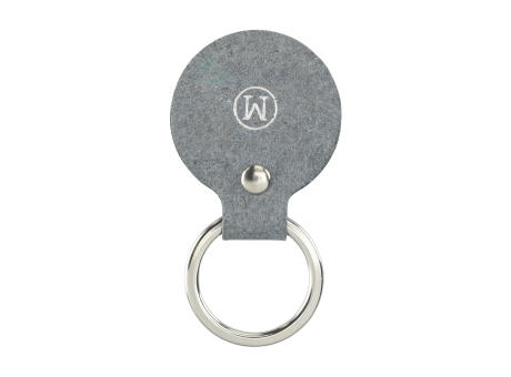 Recycled Denim Textile Keyring Round Schlüsselanhänger bedrucken