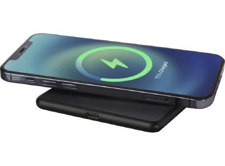 Loop 10 W kabelloses Ladepad aus recyceltem Kunststoff Werbeartikel