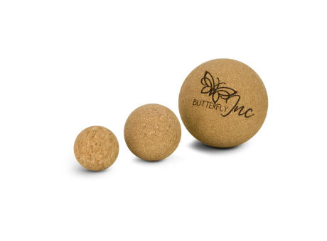 Massagebälle Cork, 3er Set Faszienbälle in verschiedenen Größen bedrucken