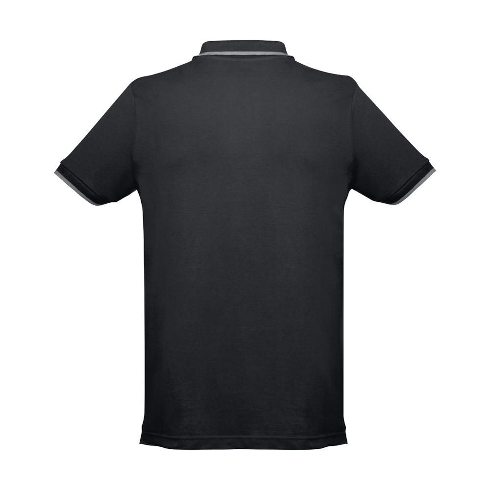 THC ROME. Zweifarbiges Baumwoll-Poloshirt für Herren Werbeartikel