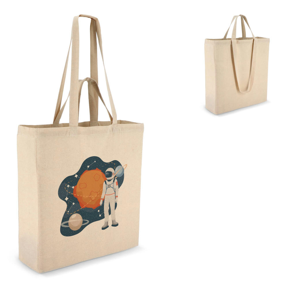 Product image Tragetasche aus Baumwolle OEKO-TEX® 38 x 10 x 42cm 140g/m² Werbeartikel