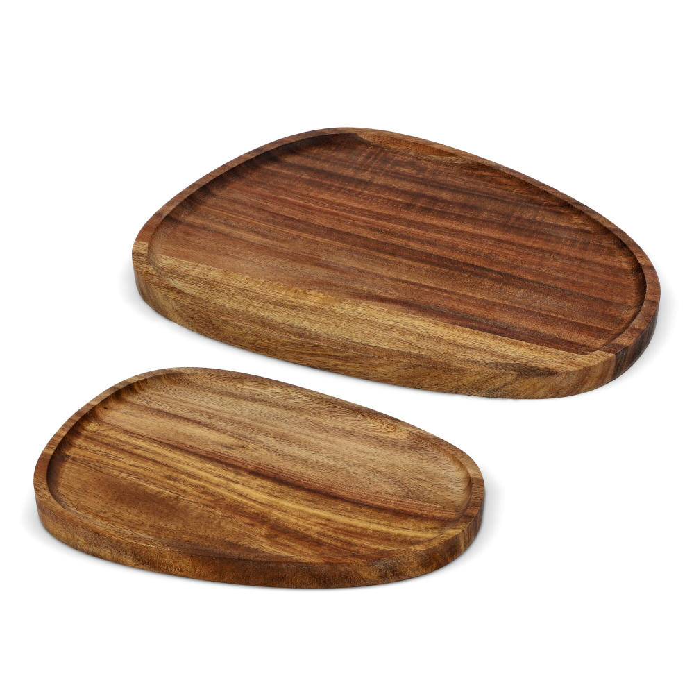 InSideOut 2er-Pack Holztabletts in Bioform Werbeartikel