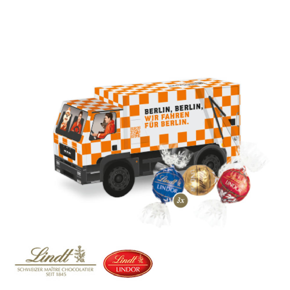 Product image 3D Präsent "LKW" mit Lindor Pralinés Werbeartikel